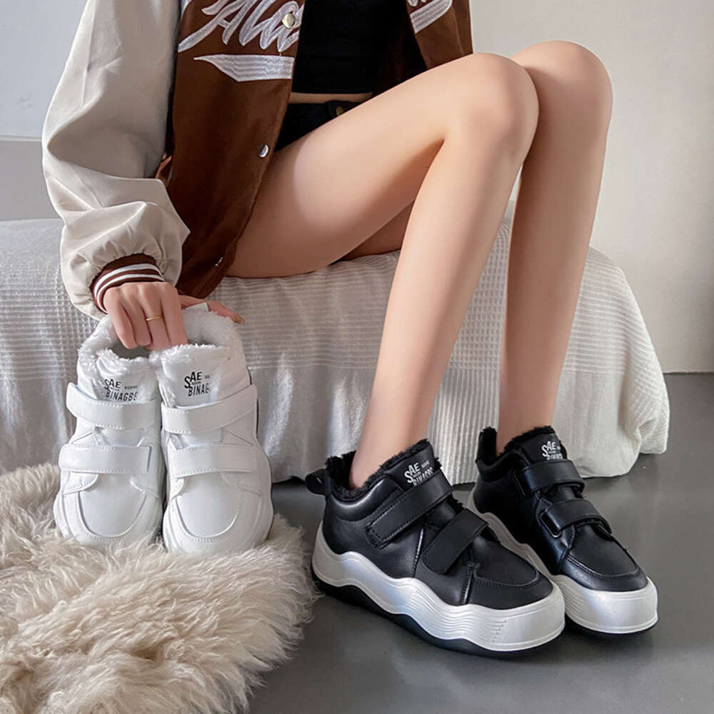 Ddmysports Plush High Top Dad For Women Winter New Korean Version Versatile Warm Sports Student Ins Cotton Shoes Outdoor Shoes