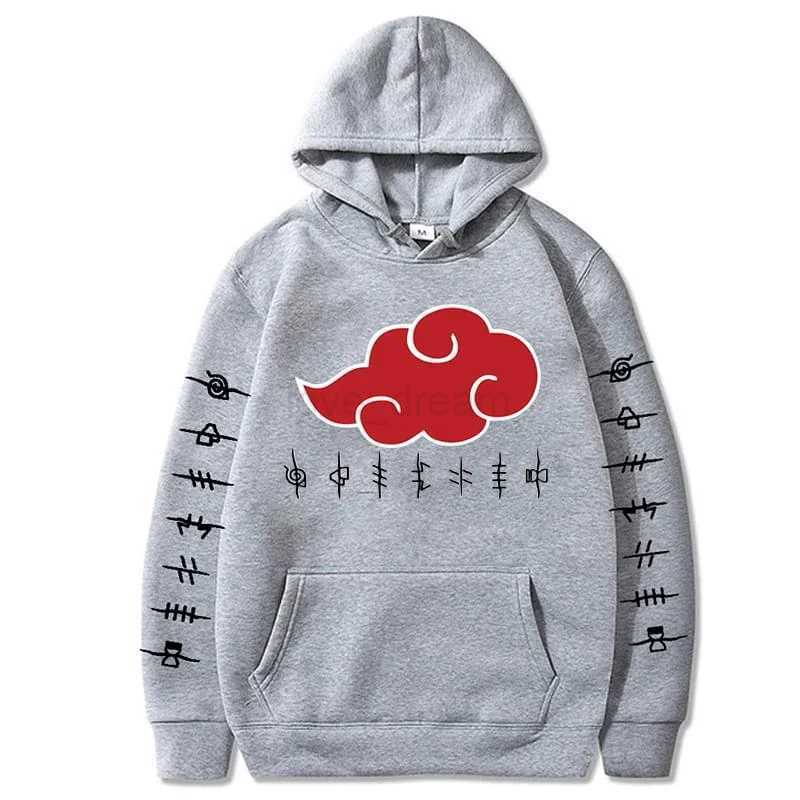 Akatsuki Cloud Hoodie Unisex Fashion Printed Pullover Autumn Winter Comfortable Streetwear Best Selling Hip Pop TopXJ240812