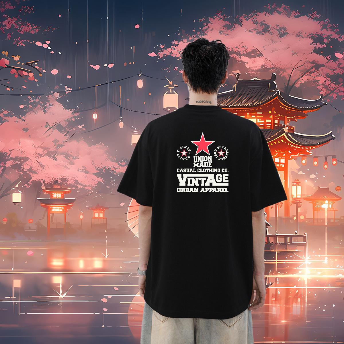 New Arrival T-Shirts letter Polos 100% Cotton 230g Outdoor Comfortable Oversized 4XL Short Sleeve Soft Mens Tshirts
