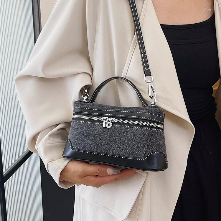 Bag Denim Color-matching Portable Small Square Women's Cross-border Trendy Explosive Shoulder Crossbody zhanyishengli