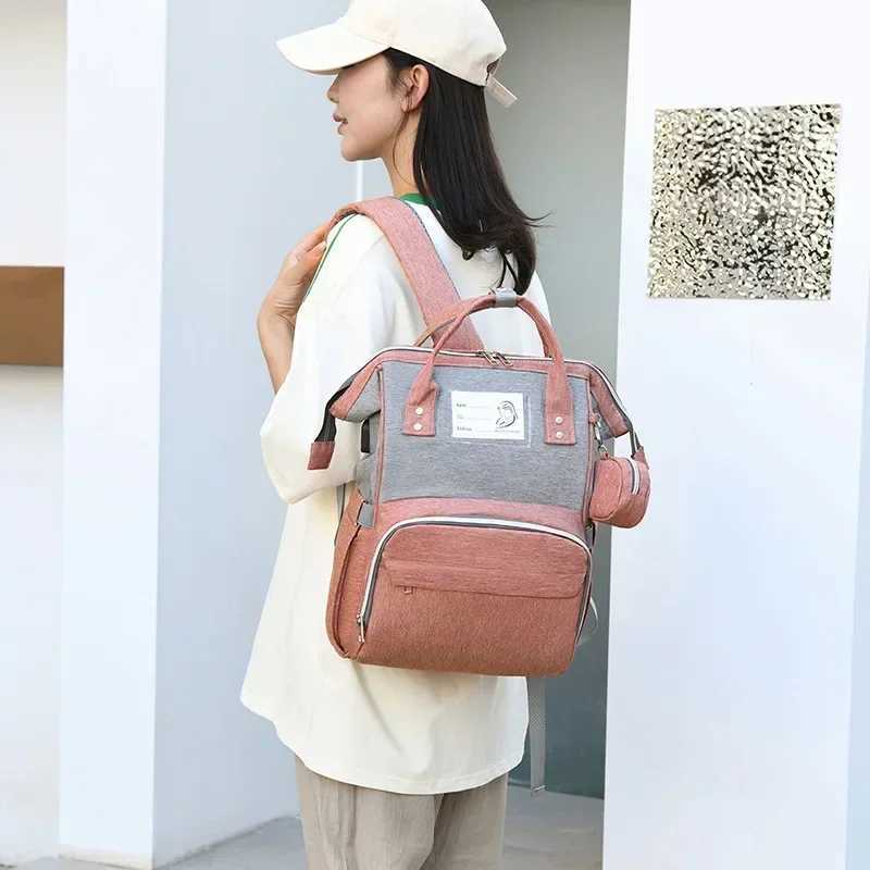 Mom bag USB charging diaper bag waterproof Oxford multifunctional large capacity pregnant backpack W240812