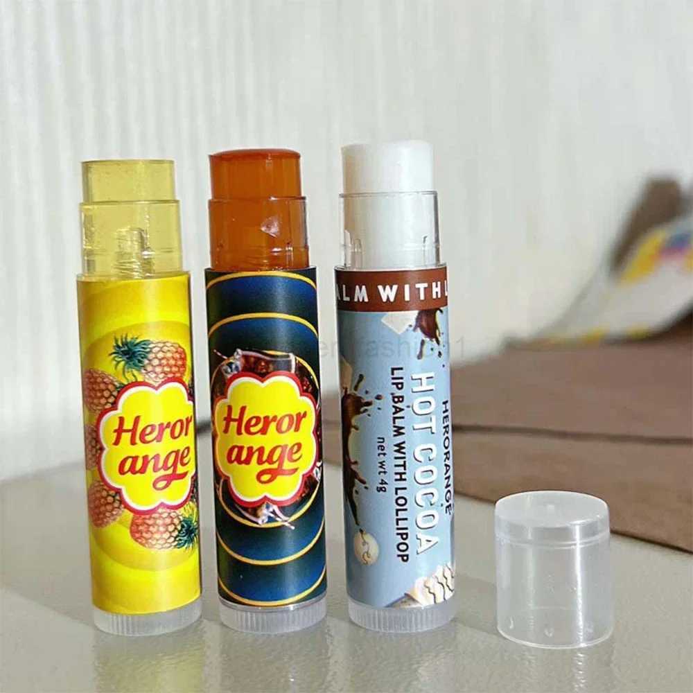 Lollipop Lip Balm Pineapple Coke Hot Cocoa Lipsticks Lip Mask Moisturizes To Fade Lip Lines Hydration Plump Lips Care CosmeticsXJ240812