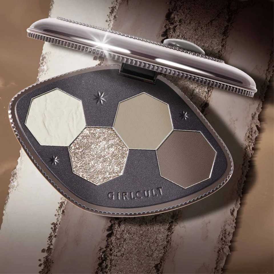Girlcult Dark series eyeshadow four inventions New metal shiny creative color Cool girl fashion eyeshadowCL240812