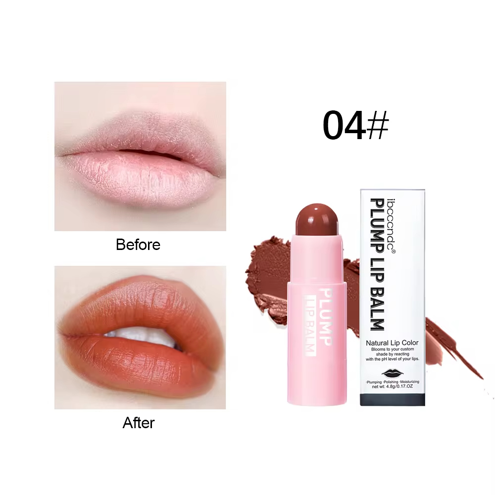 Gloss Ibcccndc Power-Full Plump Hydrating Balm Pink Plumping Lipstick Long Lasting Moisturizing Lip Care