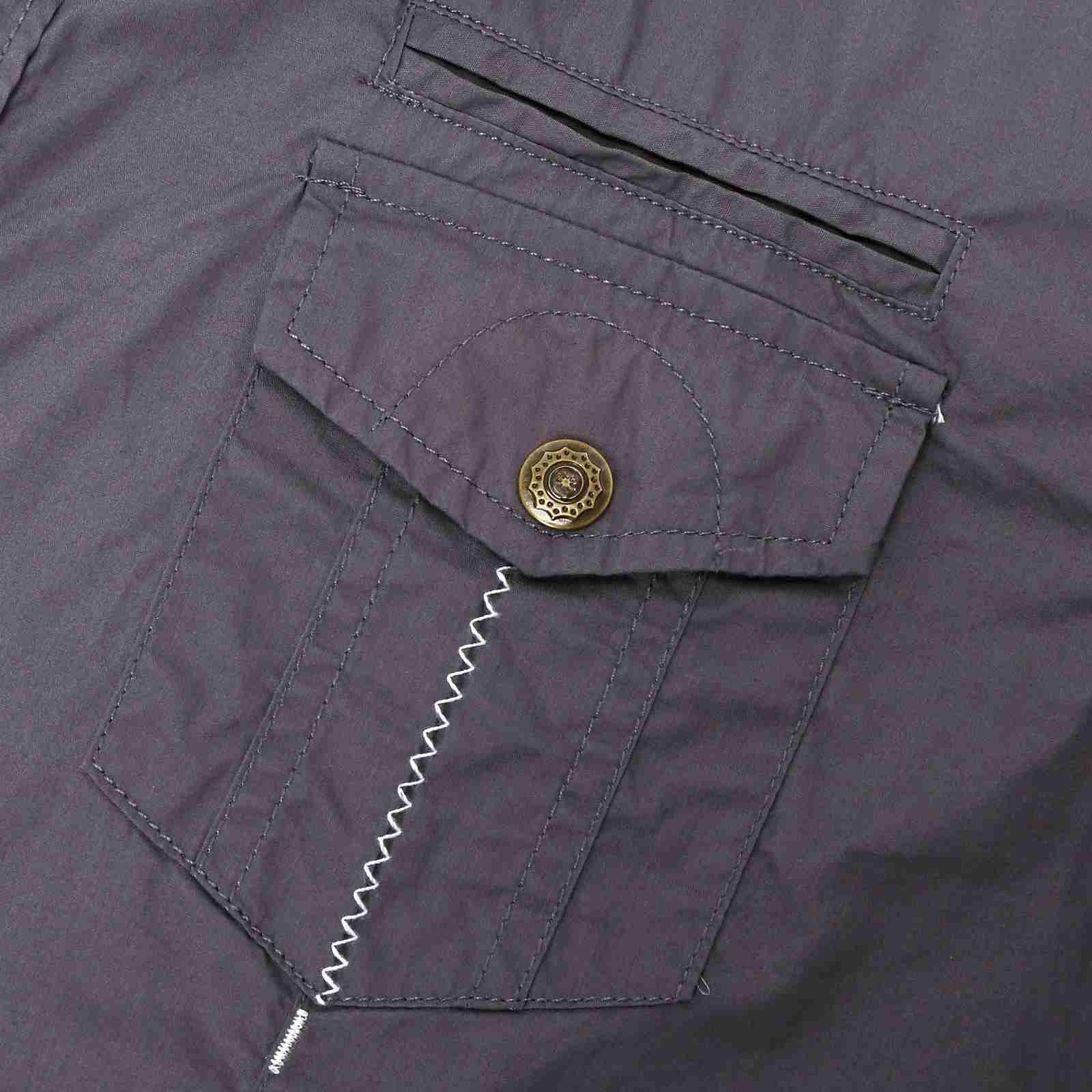 New Fashion 2023 Mens Safari Shirt Short Sleeve Summer Casual Tactical 100% Cotton Cargo Outdoor Pocket Work Shirts for MenXJ240812