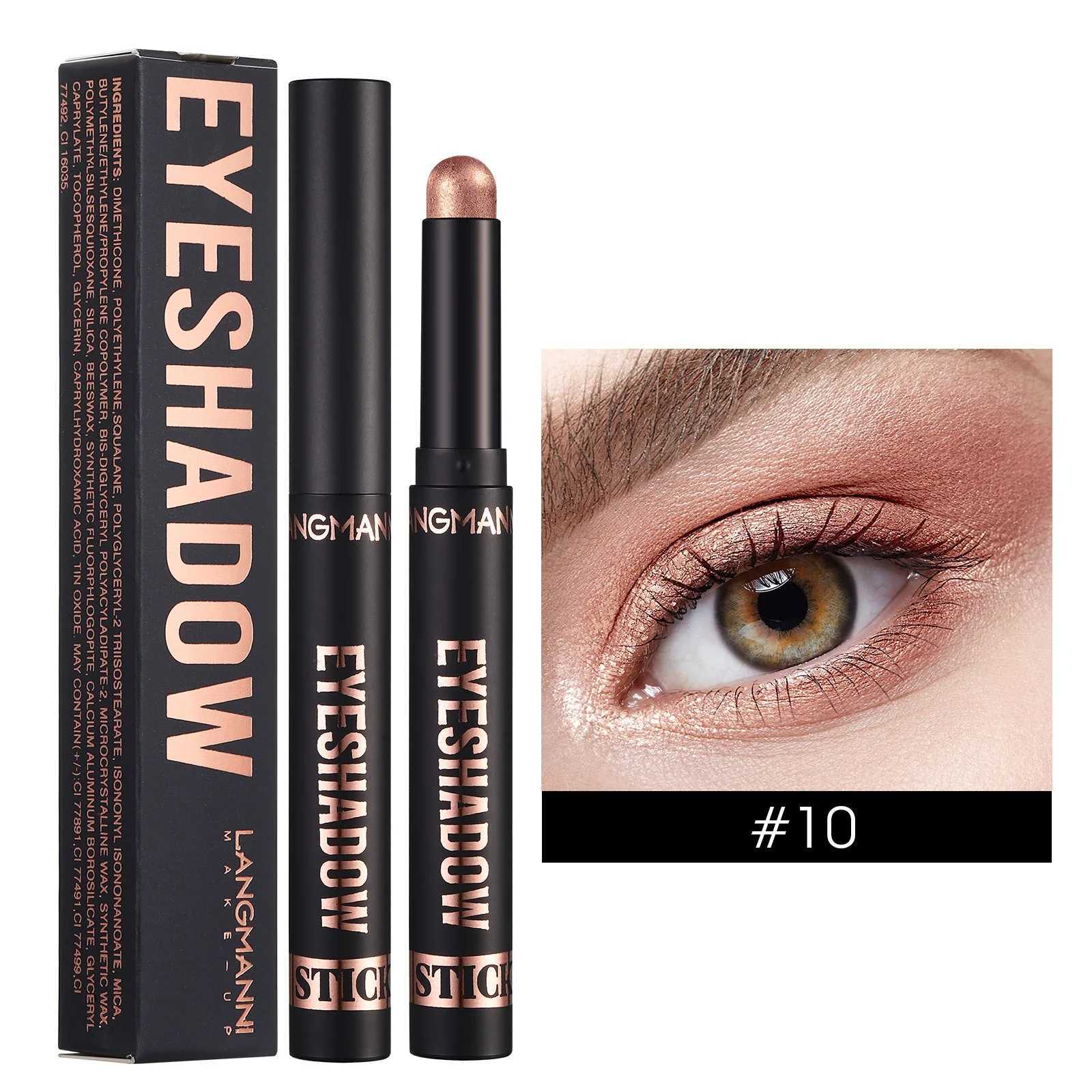 Matte Gray-pink Rose Eyeshadow Stick Lasting Pearlescent Glitter Eye Shadow Pencil Highlighter Contours Multifunction Makeup PenCL240812