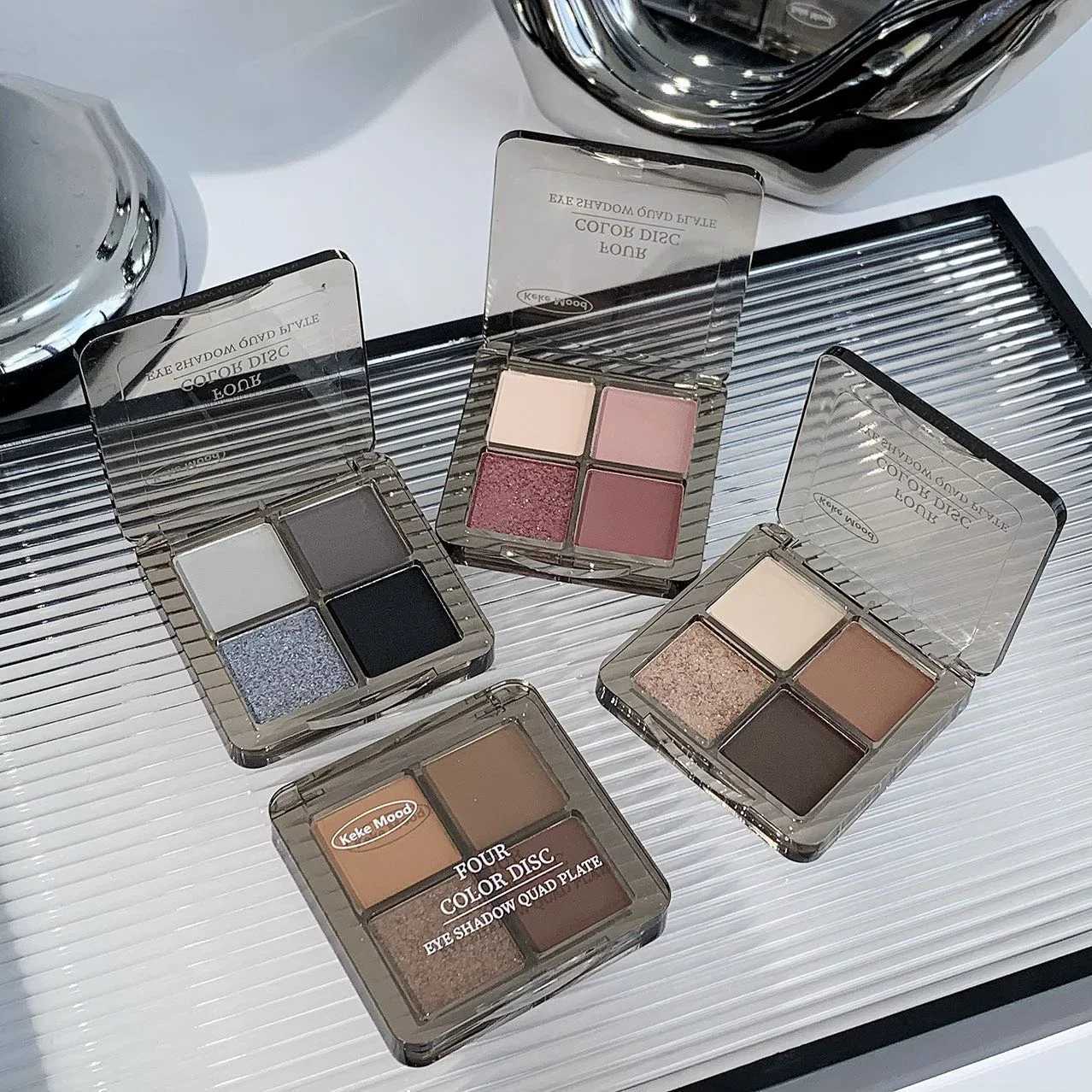 4 Colors Mini Eyeshadow Palette Pink Blush Natural Matte Eye Shadow Palette Long Lasting Korean Contour Powder Pigment MakeupCL240812
