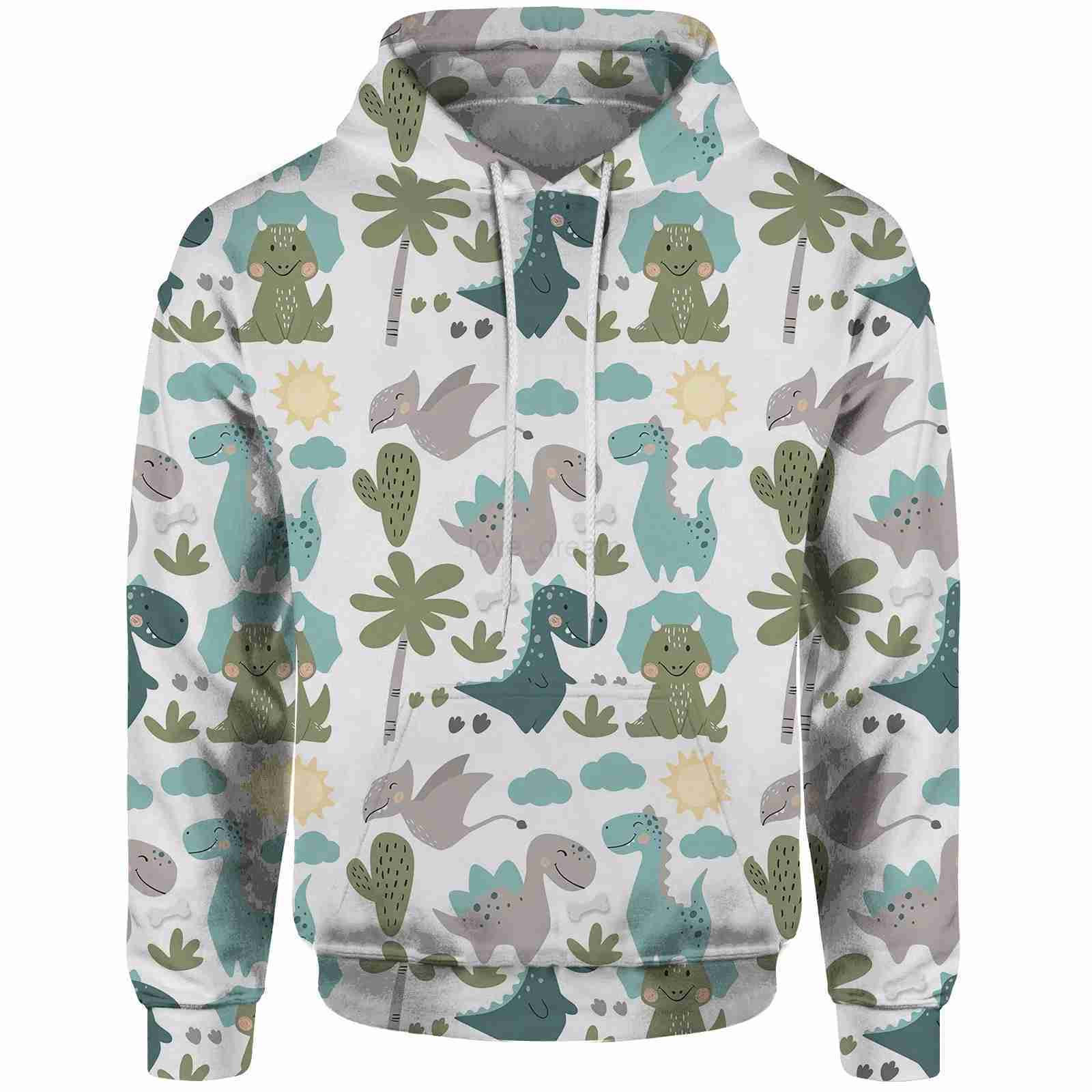 Dinosaur Sweatshirt Official Website Deer Hooded Sweatshirt Man Cartoon Hedgehog Mens Hoodies Y2k 3D Digital Printing Hoody NewXJ240812