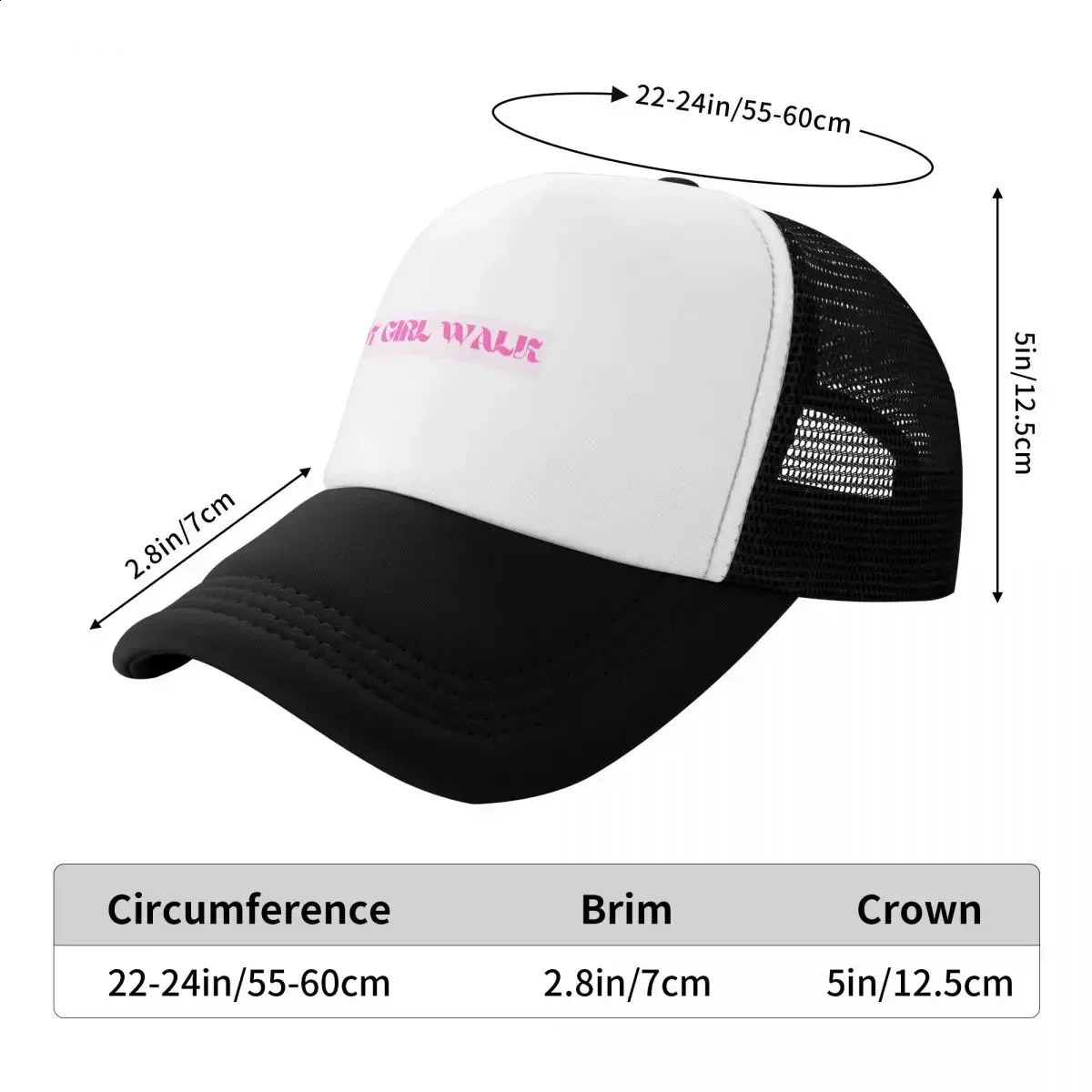 Girl Walking Baseball Hat F Summer y Truck Mens 240812