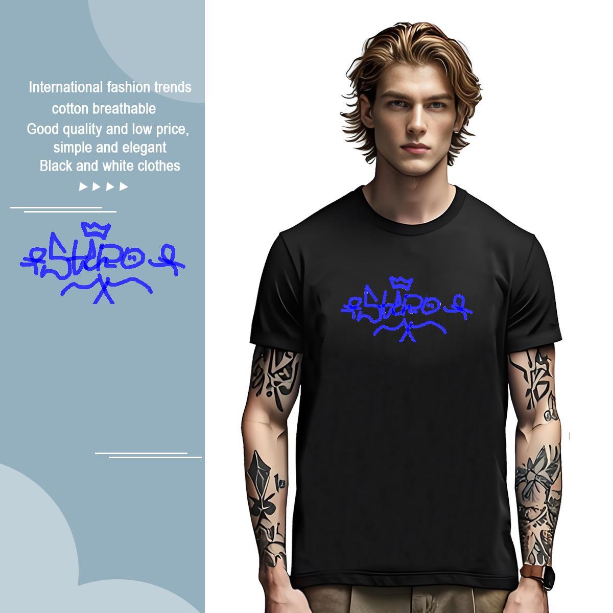 Unisex cartoon T shirt Anime Printing Street Couples T Shirts 230g 100% Cotton New Designer Breathable Soft Oversized 4XL Tees