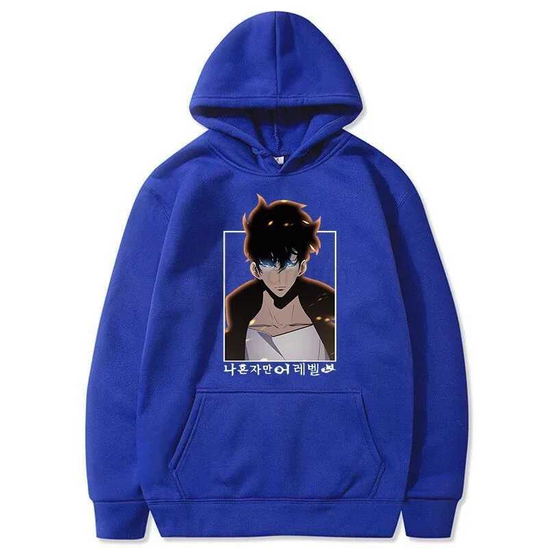 Solo Leveling Anime Hoodie Sung Jin Woo Printed Hooded Men Women Streetwears Winter Warm Fleece Sweatshirt Plus Size PulloverXJ240812