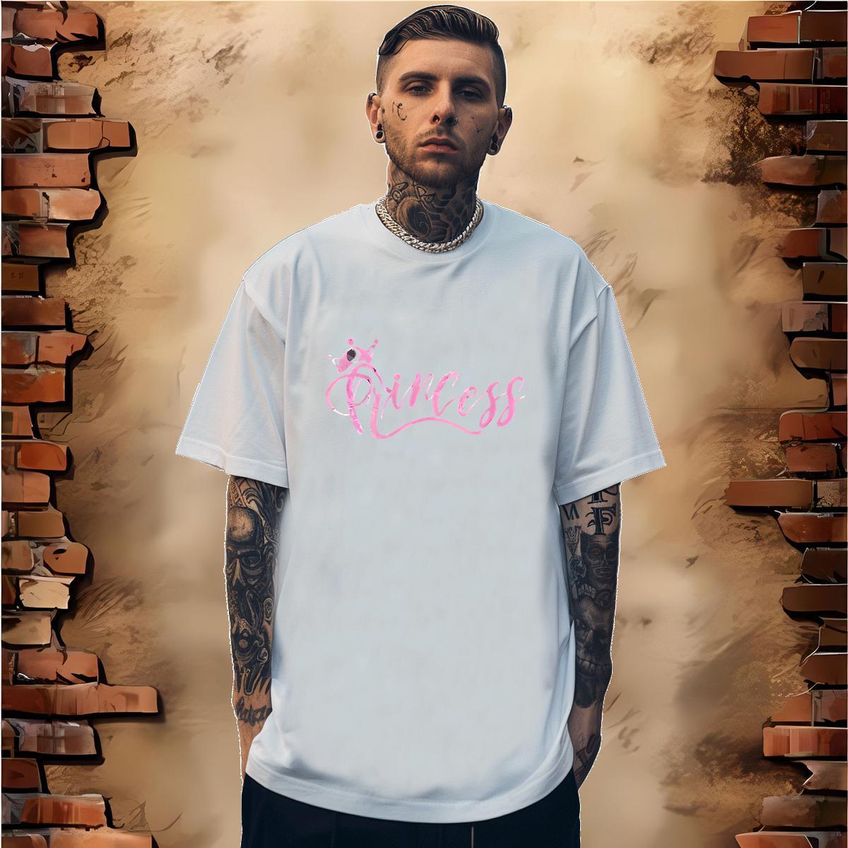 Loose Men Clothes T-Shirt letter 230g 100% Cotton Street Casual O Neck Short Sleeves Mens T Shirts Cartoon Printing L-4XL Fashion Top Tees