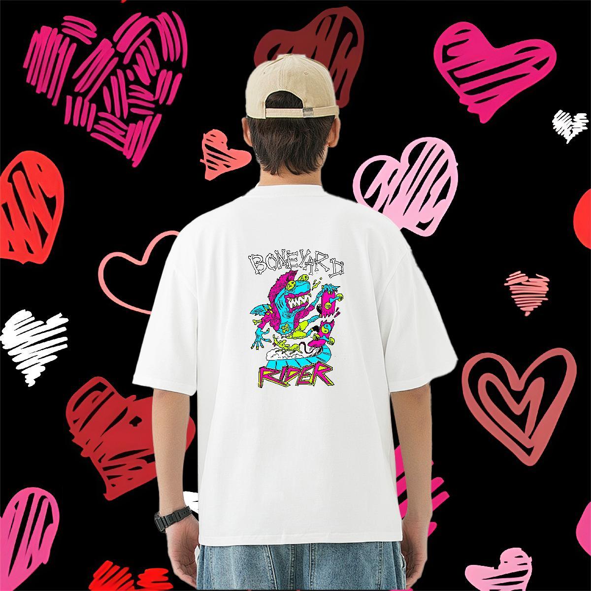 2024 New Men T Shirts letter Tees 100% Cotton 230g Summer Casual Cool Floral Print Breathable Soft Couples T Shirts