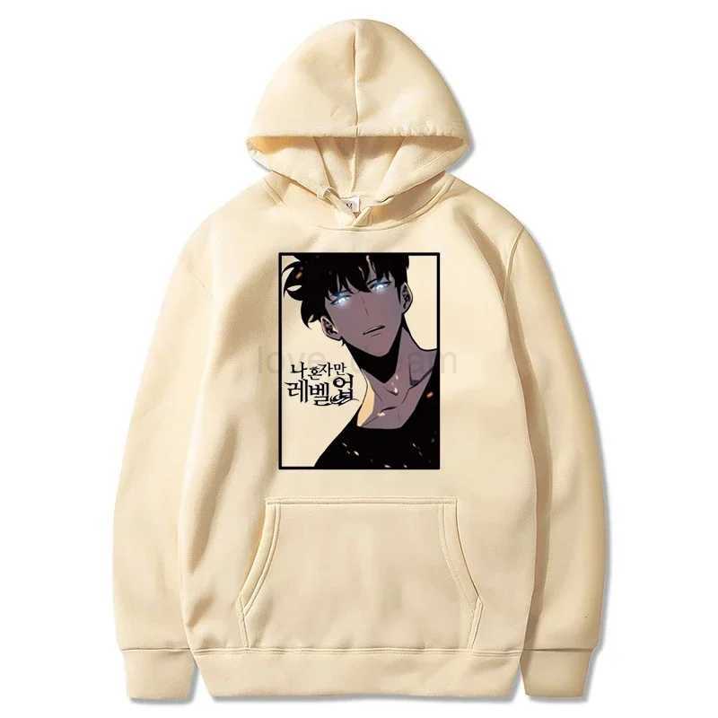Solo Leveling Anime Hoodie Sung Jin Woo Printed Hooded Men Women Streetwears Winter Warm Fleece Sweatshirt Plus Size PulloverXJ240812