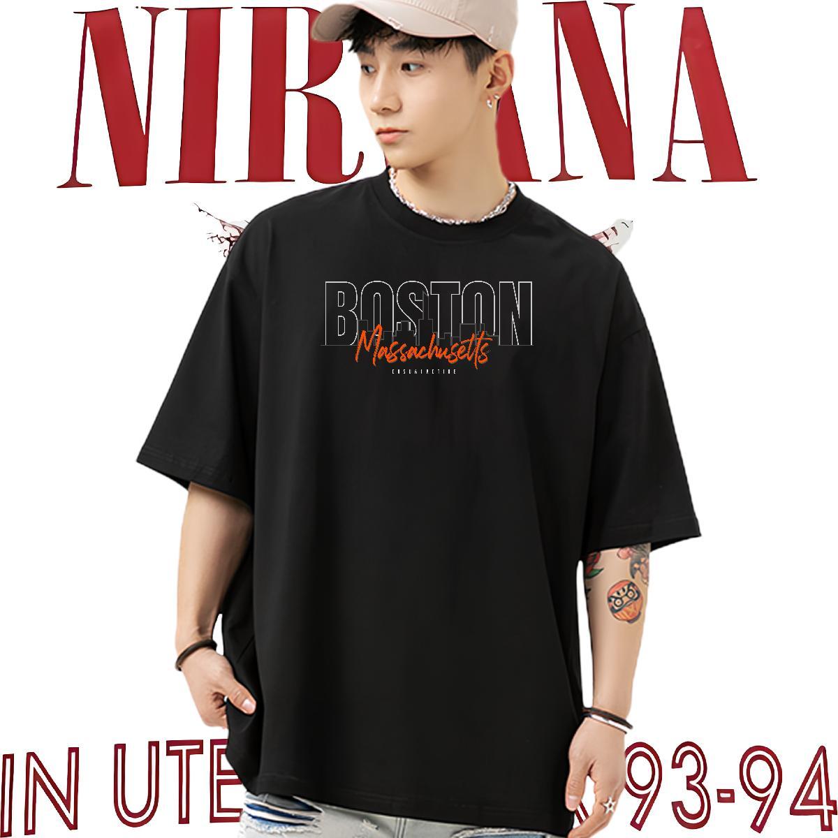 Classic Casual T-Shirts for Men letter Wear 230g Pure Cotton Spring Summer Wholesale DIY Logo Oversized Breathable Tshirts