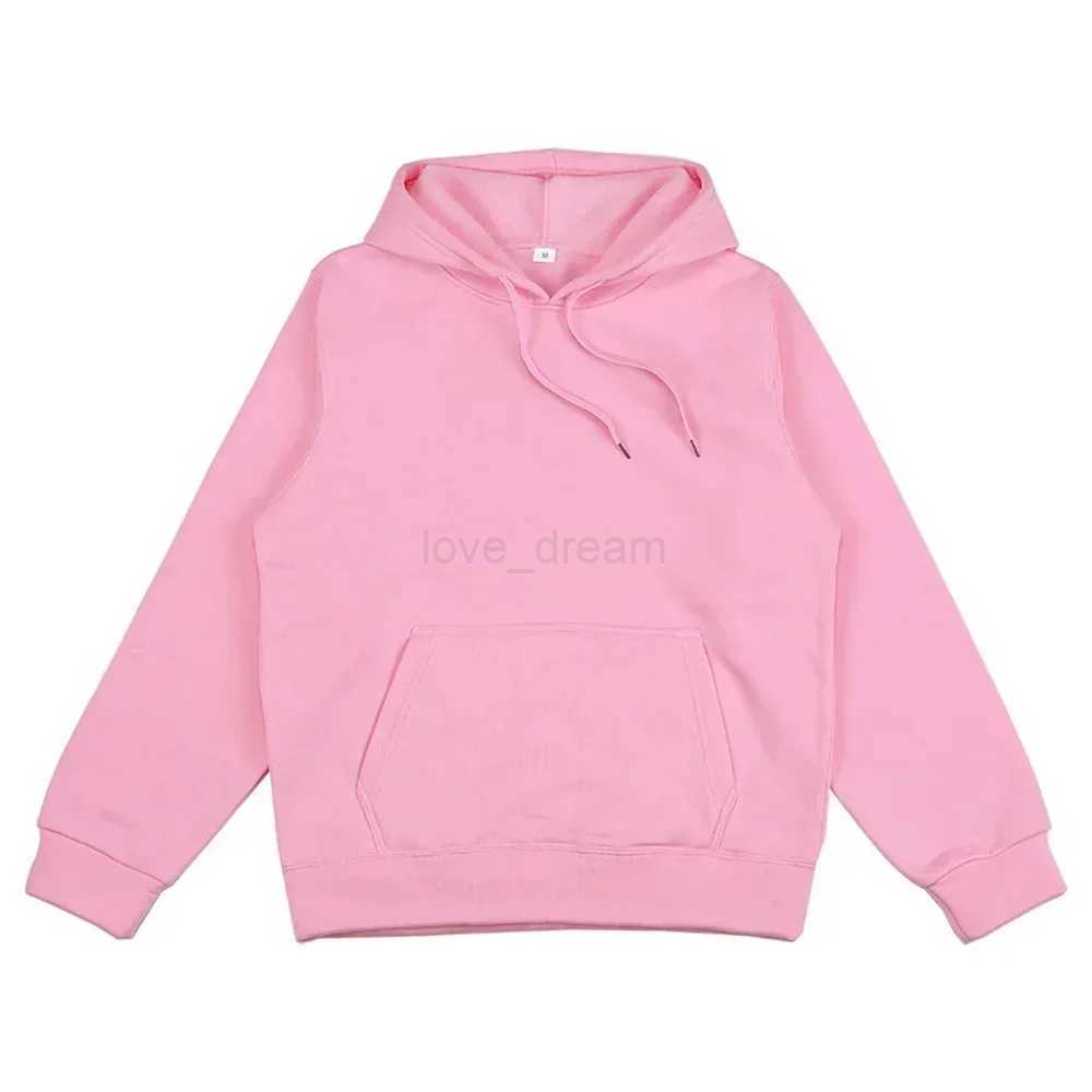 Autumn and Winter New Mens and Womens Sweatshirt Fashion Solid Hooded Sweater Hip Hop Fleece Pullover Street ApparelXJ240812