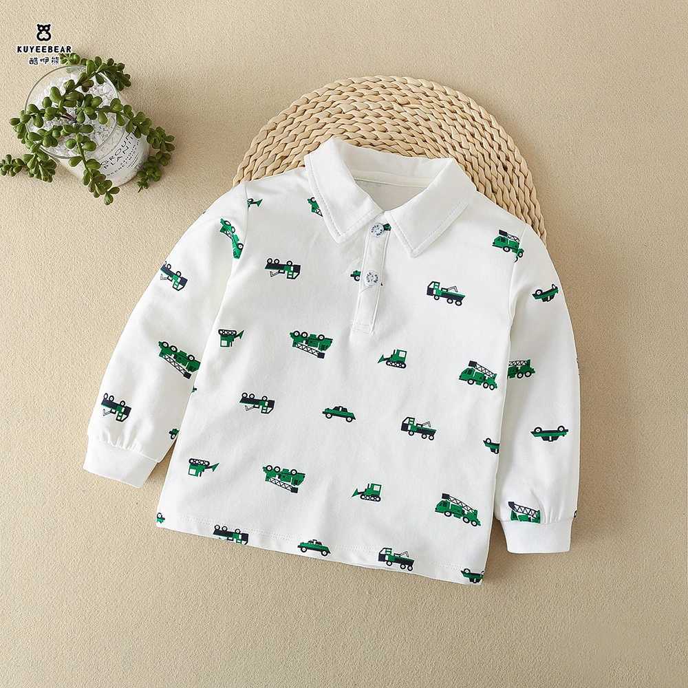 Baby Boys Cotton POLO Shirt Kids Lapel Casual Spring Autumn Children Pullover T-shirt 2-5 Years Old Boys Long Sleeved ClothingXJ241225