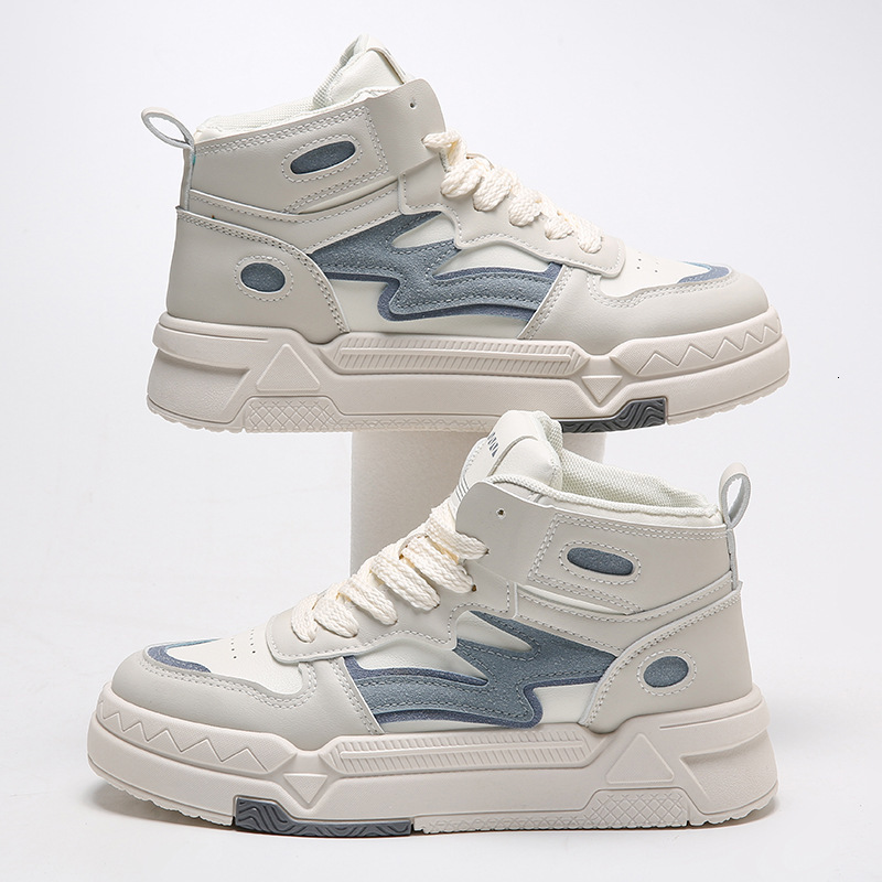 Ddmysports Autumn Winter New Thick Sole Little White Student Igh Top Sports Board Korean Edition Trendy Casual Running Shoes Outdoor