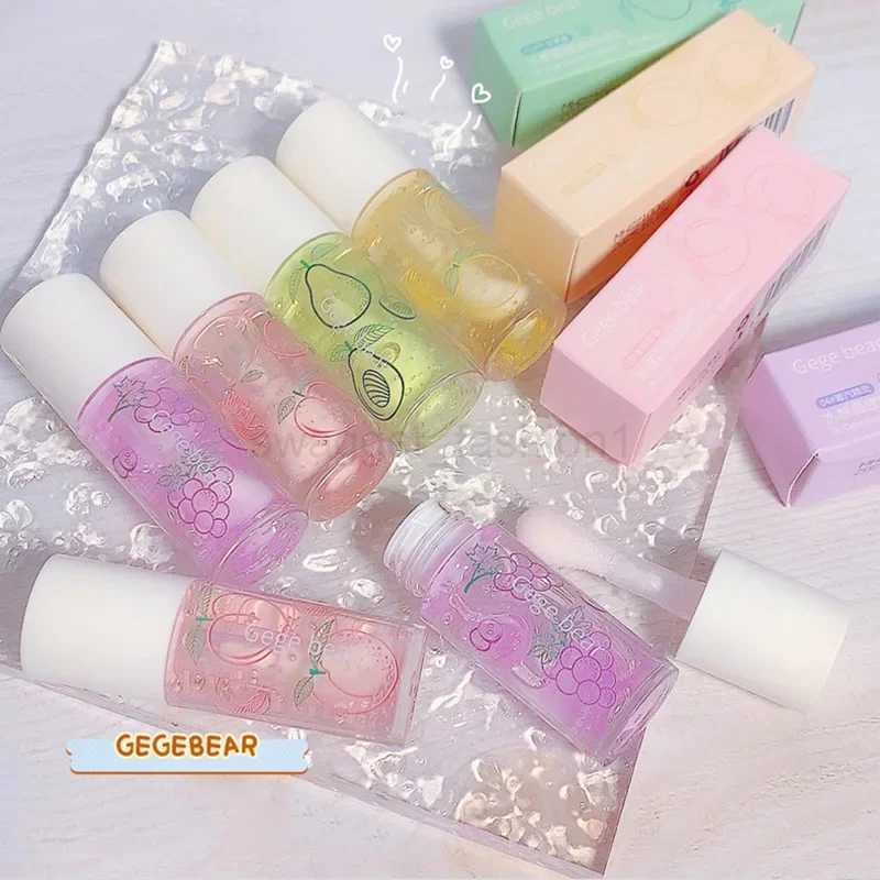 Transparent Jelly Lip Oil Clear Mirror Cute Lip Gloss Moisturizing Liquid Lip Balm Fruit Lip Tint Pumpler Anti-drying Lip CareXJ240812