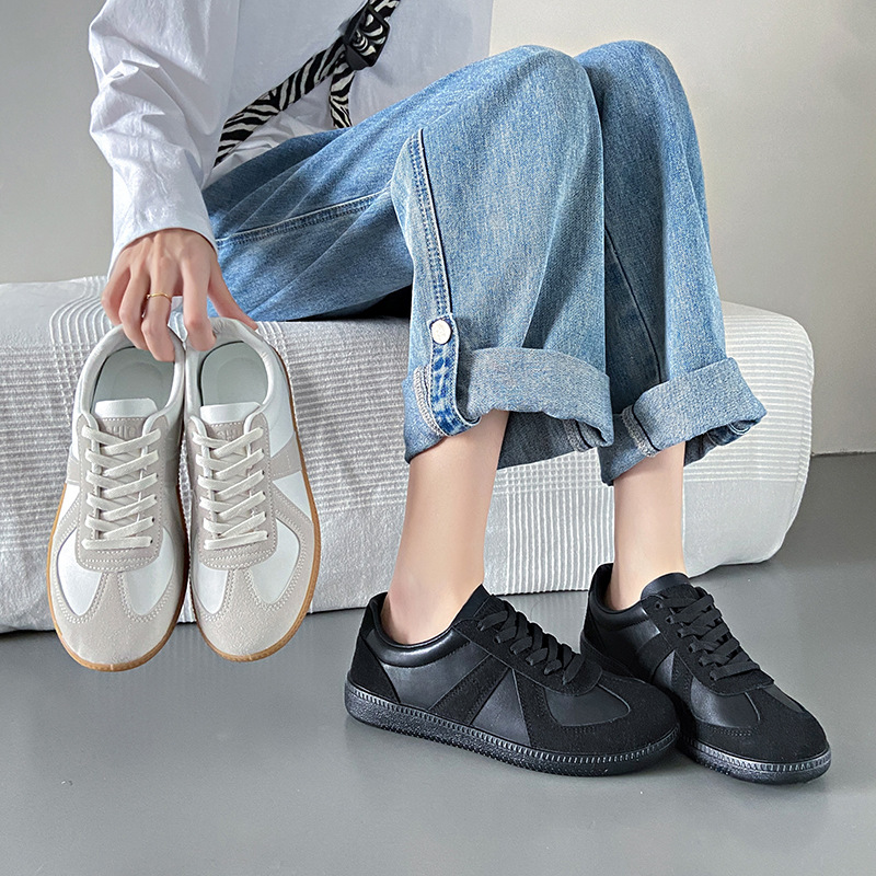Ddmysports Casual Little White Instagram Fashion Korean Edition Versatile Women S German Training Flat Bottom Street Shooting Board Shoes F Outdoor