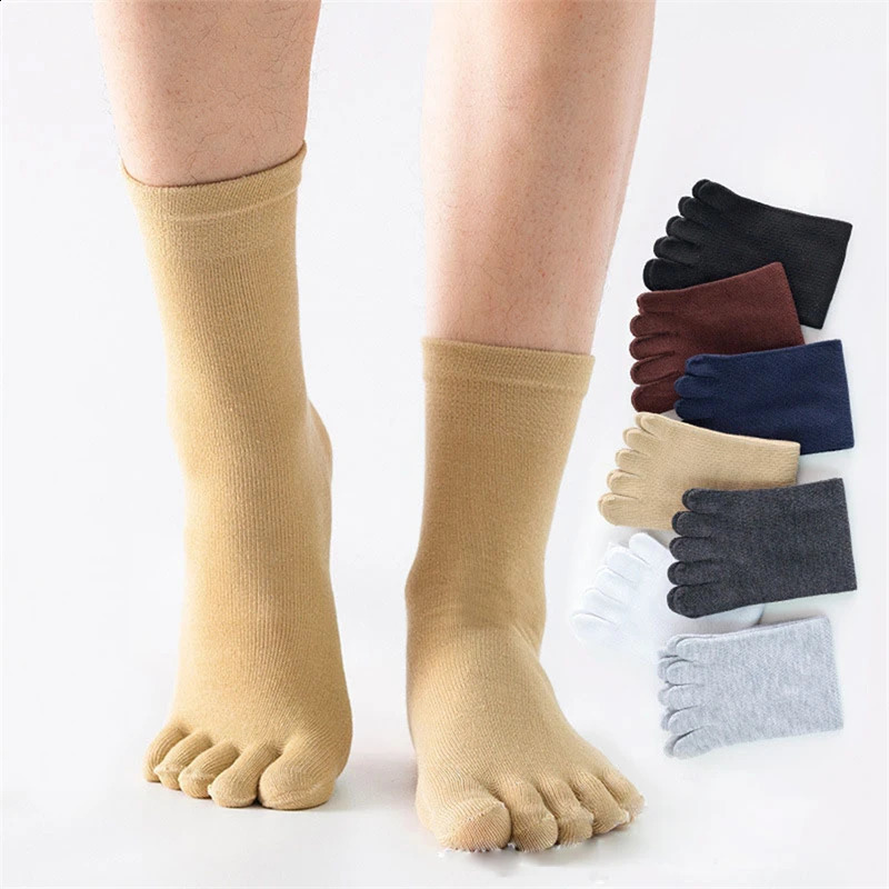 5pairs Unisex Men Women Toe Socks Cotton Five Finger Socks Running Breathable Sweat Deodorant Antibacterial Casual Sports Sock 240812