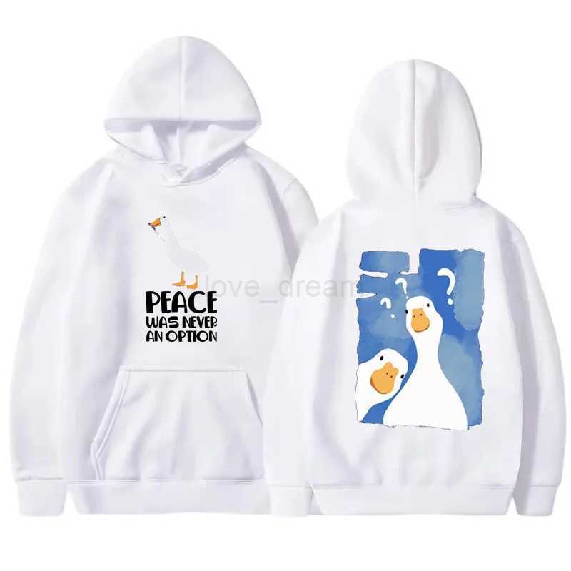 Fashion Male and female couples Cute duck print Hoodie Casual Hoodies Pullovers Sweatshirts Mens Top Color Hoodies SweatshirtXJ240812
