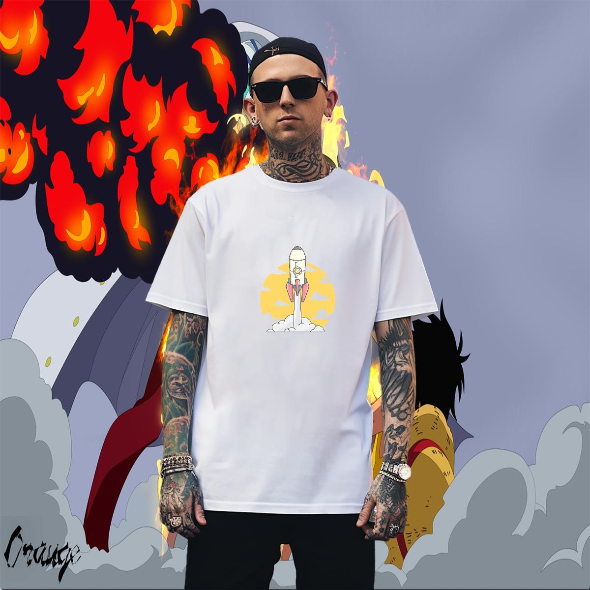 Casual New T-Shirts for Men 230g 100% Cotton Tshirts Daily Outfit Breathable Custom Printing Cool Wear