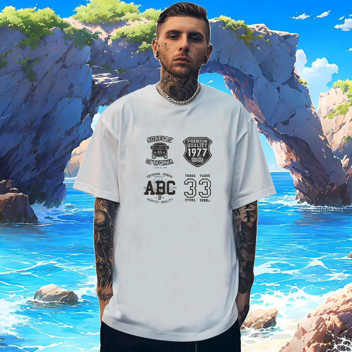 Cool Couples T Shirts letter 230g 100% Cotton Outdoor O Neck Short Sleeves T Shirt For Man Plus Size Cartoon Designer Clothings