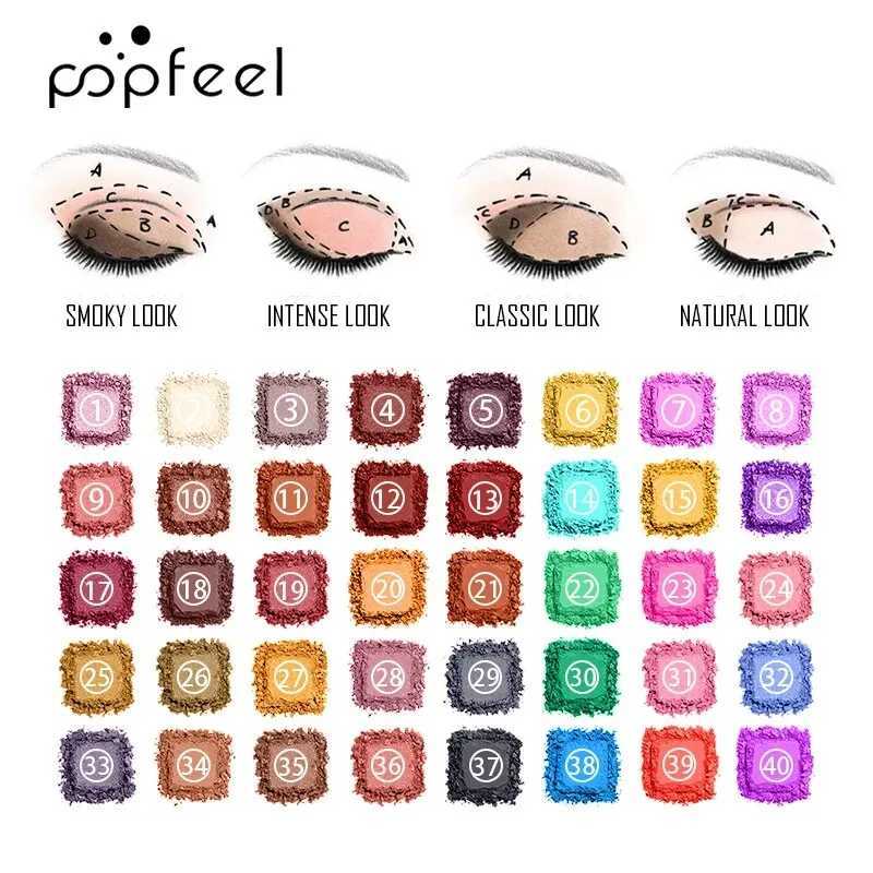 POPFEEL 40 Colors Matte Eyeshadow Palette Nude Naked Eye Shadow Makeup Ultra-Blendable High Pigmented Long LastingCL240812