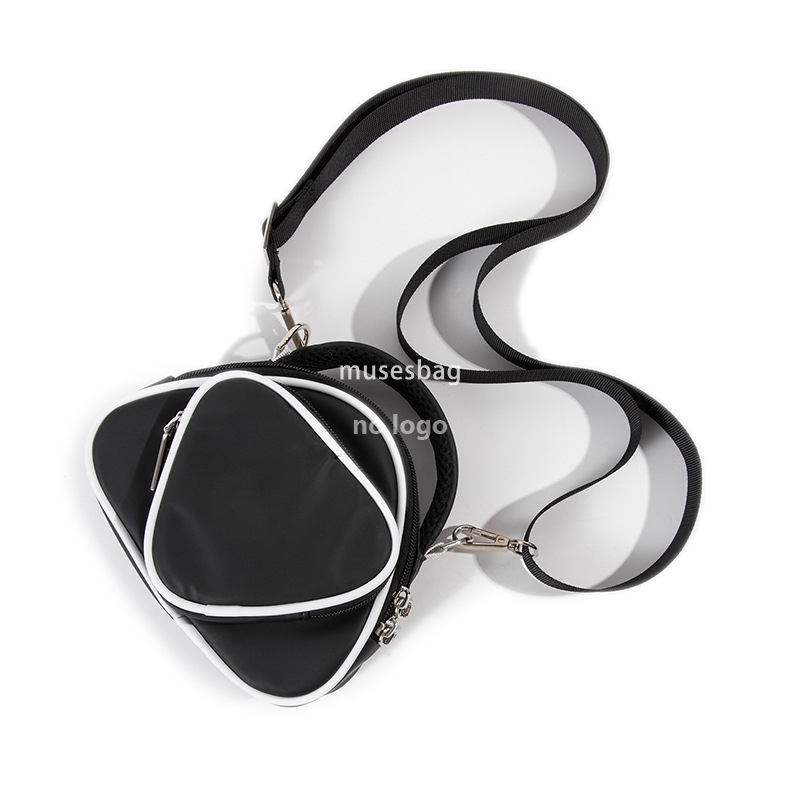 Fashion ins style niche triangle phone bag trend personality men's and women's mobile phone bag mini small satchel shoulder bag