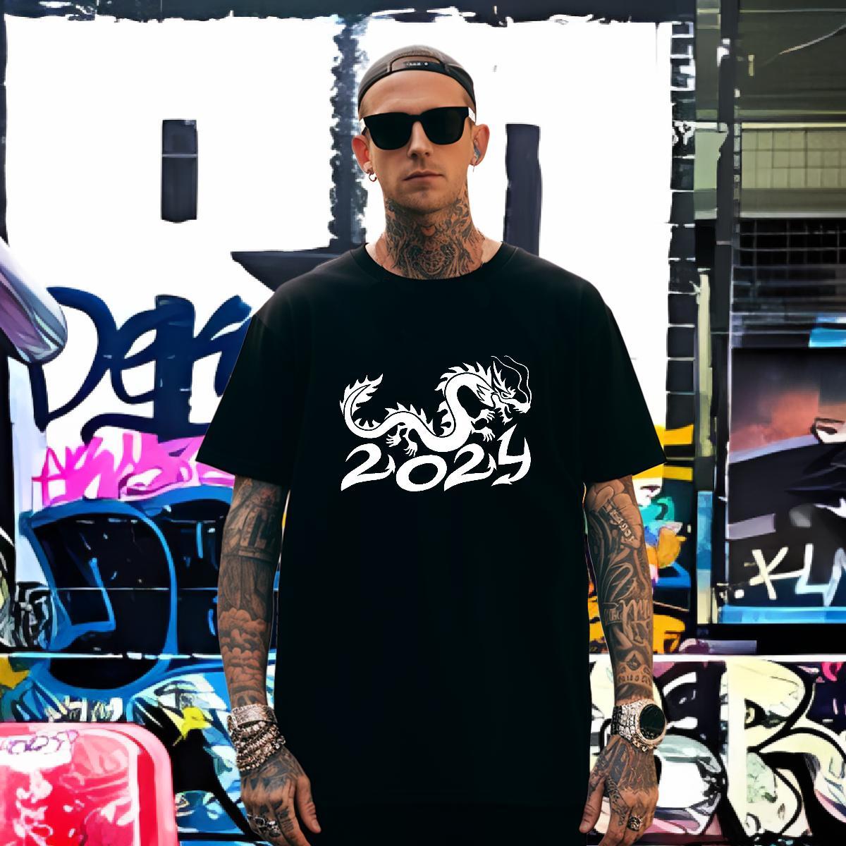 Customized 230g Pure Cotton Mens T Shirts Casual Beach Men Tees Clothes Crew Neck Loose Fit Black White