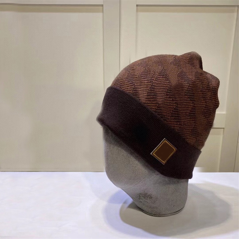 Designer Plaid Beanie Hats For Men Knitted Bonnets Winter Hat Fall Thermal Skull Cap Casual Travel Classical Beanies Black Grey Keep Warm Mz012 12 s