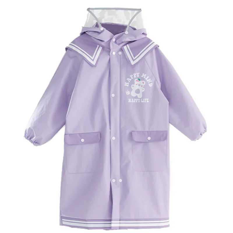 Childrens Raincoat Japanese Kindergarten Boys and Girls School Rainproof Clothing Waterproof Coat Cartoon Cute Raincoat Y240810