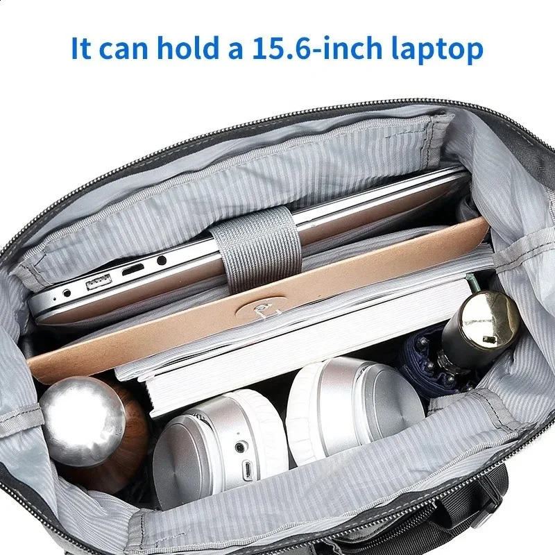 Business shoulder bag mens multilayer multifunctional 14 inch tablet and file handbag diagonal cross casual briefcase 240810