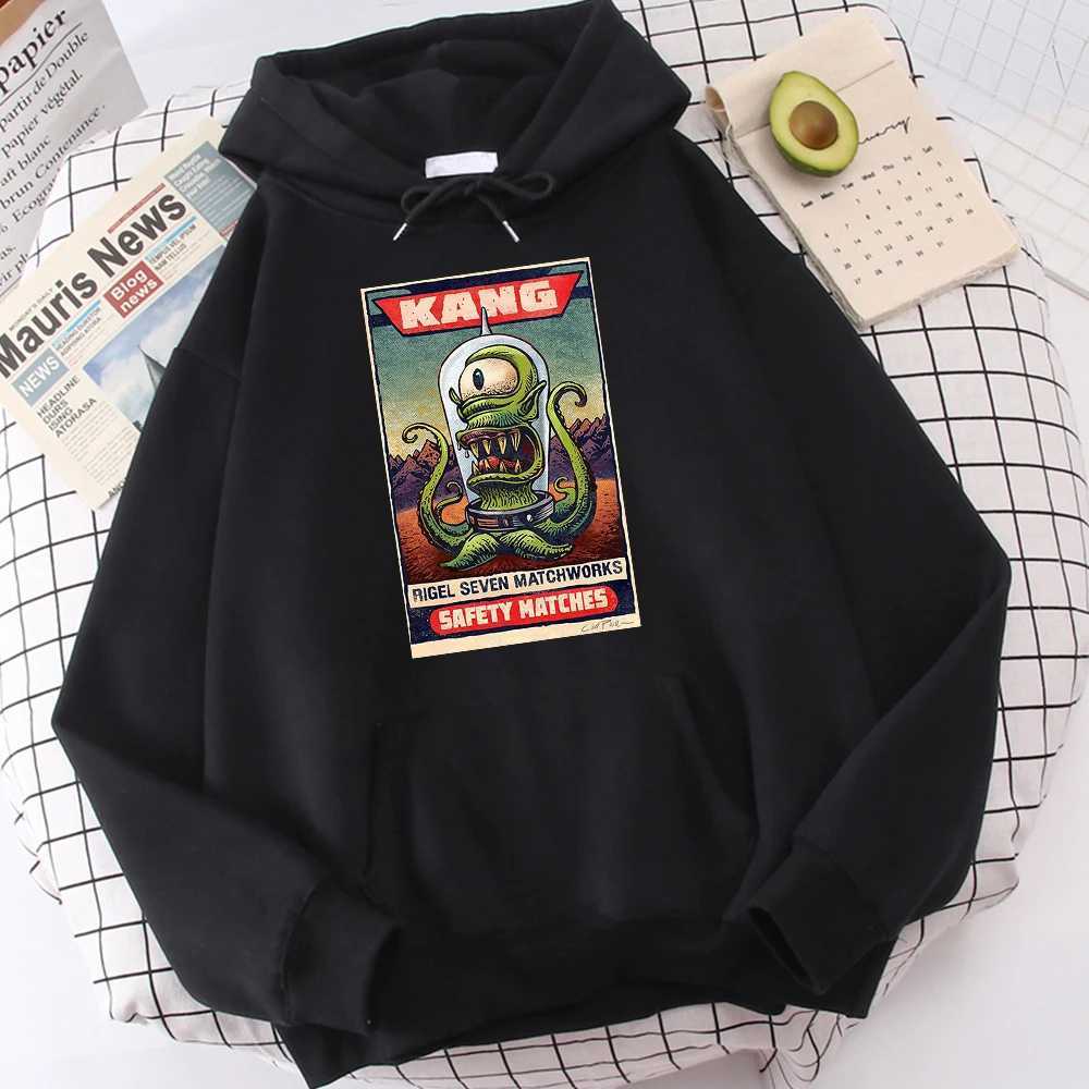 Aline Kang Safet Machine Punk Printed Hoodie Mens Extra Large Warm Sweatshirt Autumn Casual Hoodie Loose Pullover TopW240724