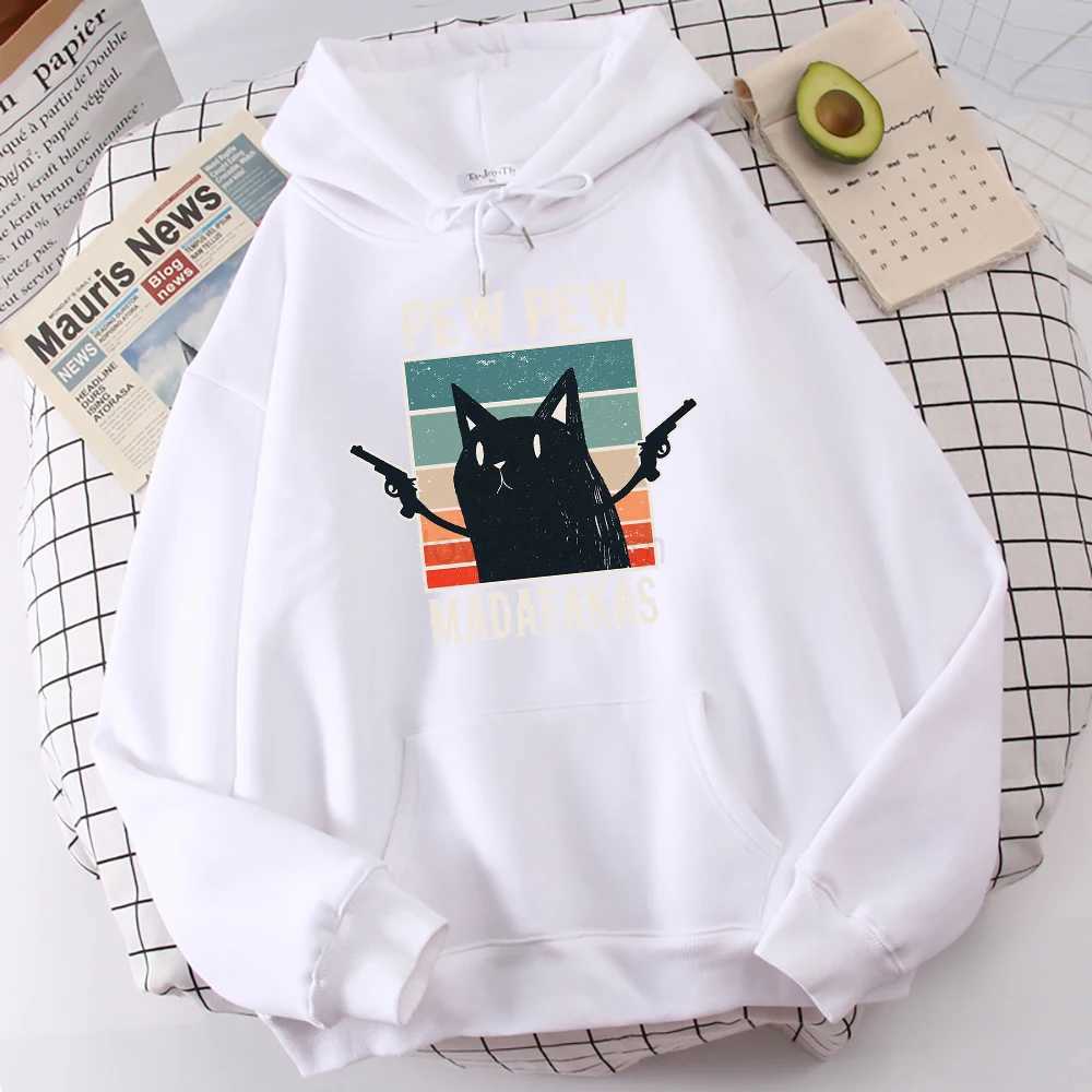 Pew Madafaks Cute Funny Printed Sweatshirt Men Autumn O-Neck Hooded Fashion Oversize Hoodies Fashion Casual TracksuitXJ240812