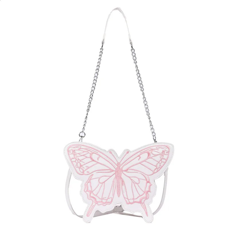 Women Butterfly Shape Shoulder Bag Fashion Embroidered Thread Single Shoulder Underarm Bag 240812
