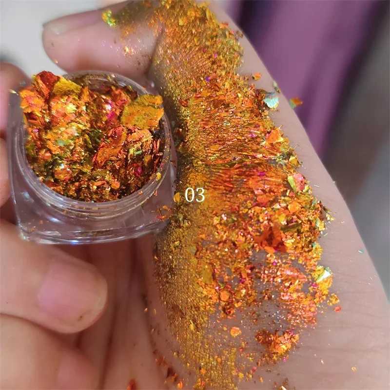 Ultra-Thin Waterproof Color Shift Holographic Eyeshadow Highlighter MultiChrome Shifting Pigments Duochrome Chameleon EyeshadowCL240812