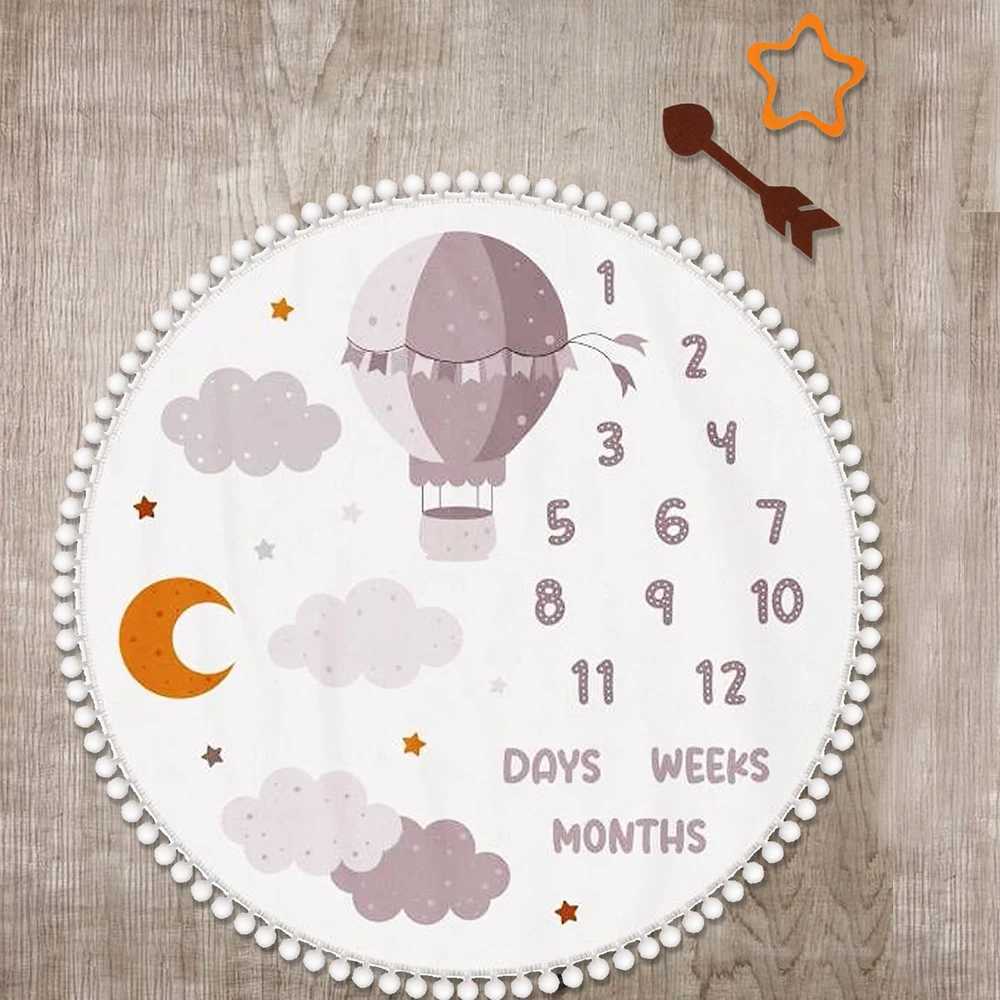 Ylsteed flannel monthly milestone blanket babys first year calendar month growth chart shower gift newborn photography backgroundW240810