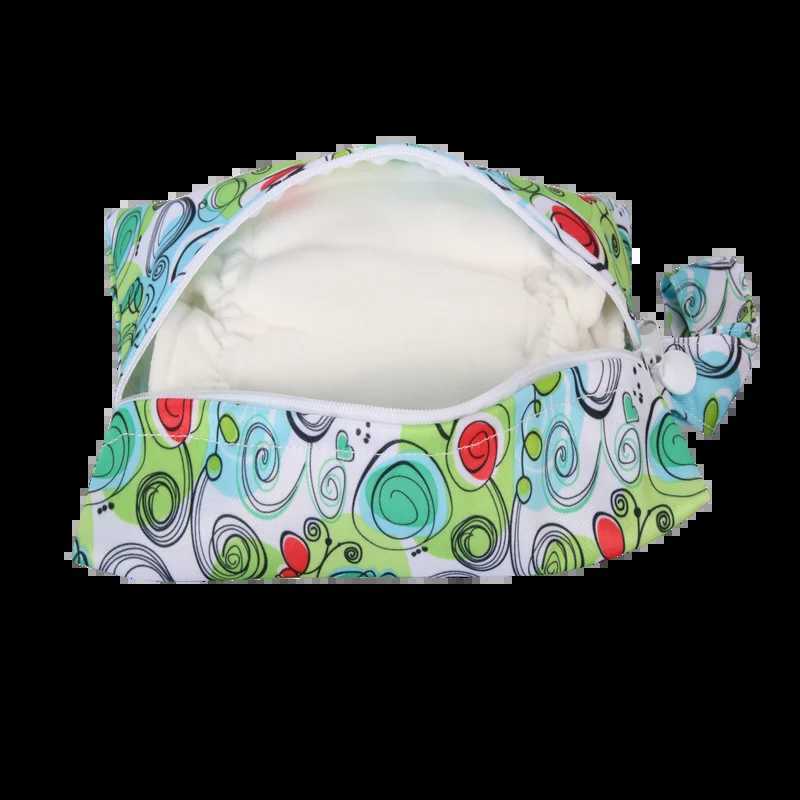 AI2 baby diaper bag mini wet bag 14X20cm zipper waterproof wet diaper handbag travel outdoor handcart handbag W240812