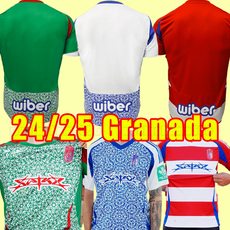 24 24 Granada L. SUAREZ Mens Soccer Jerseys L. MILLA A. PUERTAS D. MACHIS C. NEVA VICTOR DIAZ QUINI DOMINGOS D. Home Away 3rd Football Shirts full kid socks child