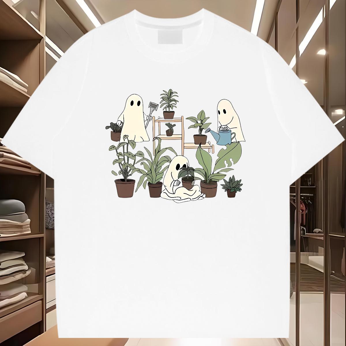 Fashion New T Shirts Men monster Clothings 230g 100% Cotton Hip Hop Street Wholesale Floral Print Crew Neck Breathable Men Tees