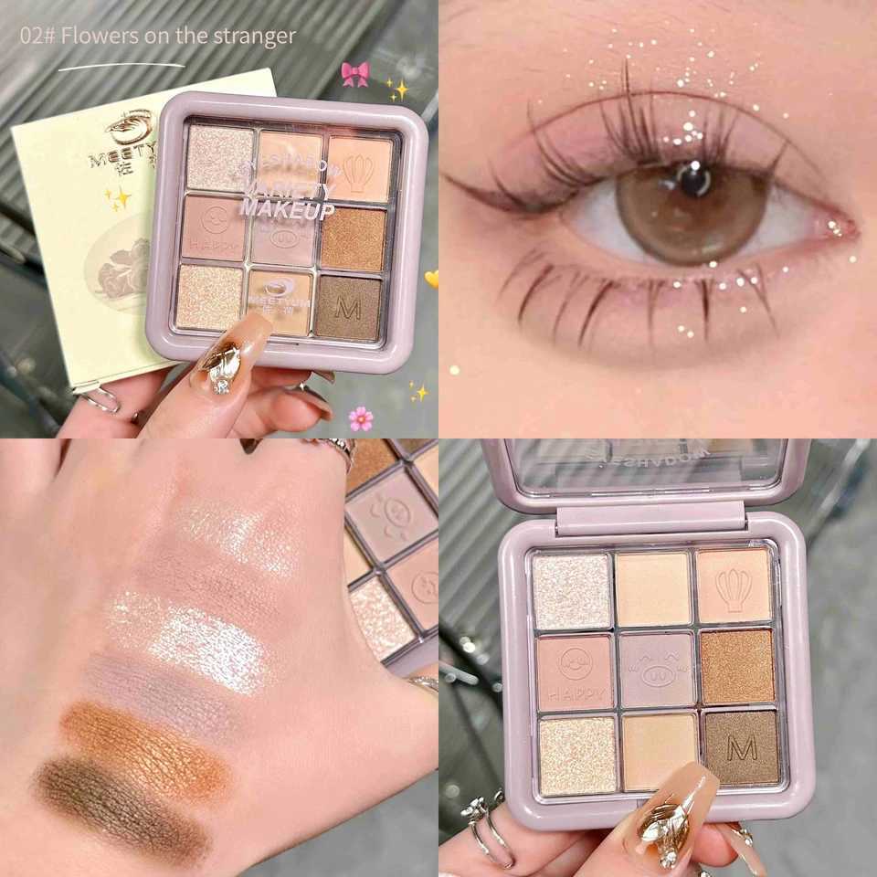 DIKALU Nine-Color Cos Eyeshadow Tray Matte Pearlescent Subtle Shimmery Earth Eyeshadow Everyday Smoky MakeupCL240812