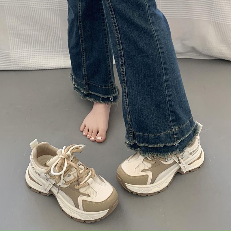 Ddmysports Running For Women New Spring And Autumn Height Increasing S Versatile Thick Sole Casual Sports Ins Trendy Dad Shoes Outdoor Shoes