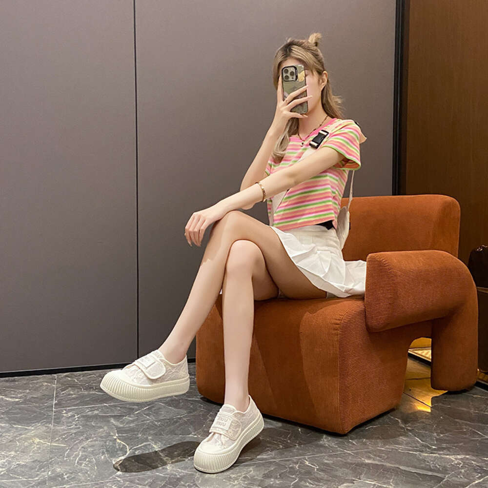 Ddmysports Summer New Instagram Korean Breathable Canvas Female Trendy Student Two Wear Casual Versatile Little White Shoes C Outdoor