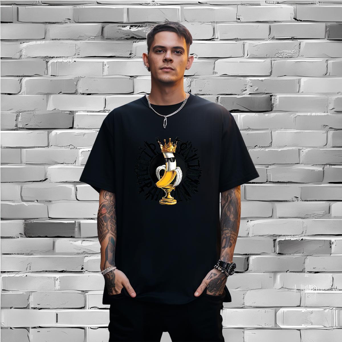 Brand Mens T Shirts banana Short Sleeve Soft Hip Hop White Plus Size 230g Cotton Men Tshirts Casual New Tees