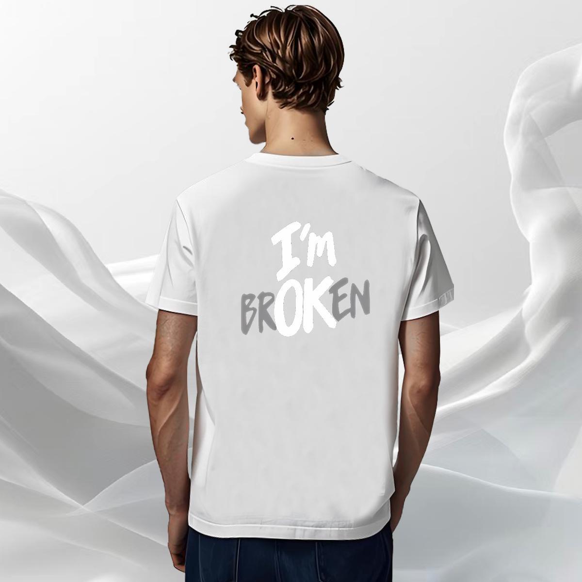 DIY Man T Shirts letter Tees 100% Cotton 230g Casual Daily Wear High Quality Custom Print Plus Size Breathable Soft Men Tshirts