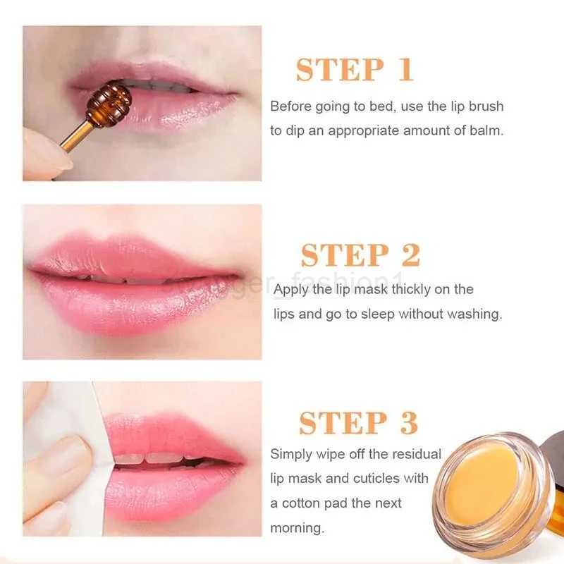 Honey Lip Balm Moisturizing Nourishing Anti-Wrinkle Lip Mask Anti-cracking Fade Lip Lines Whitening Lip Care Skin Care ProductsXJ240812