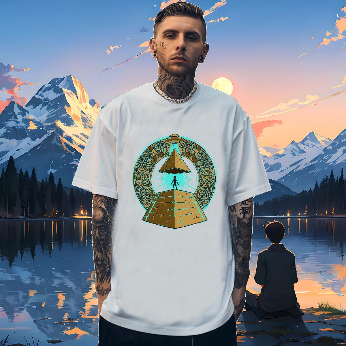 Loose Fit Men Tees ET 230g Cotton Daily Outfit Breathable Soft T-Shirts for Men Black White Designer Clothes