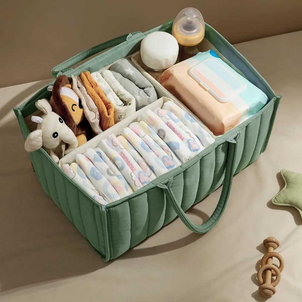 Baby diaper basket fashionable baby diaper storage rack diaper storage basket newborn party list and basic baby items W240812